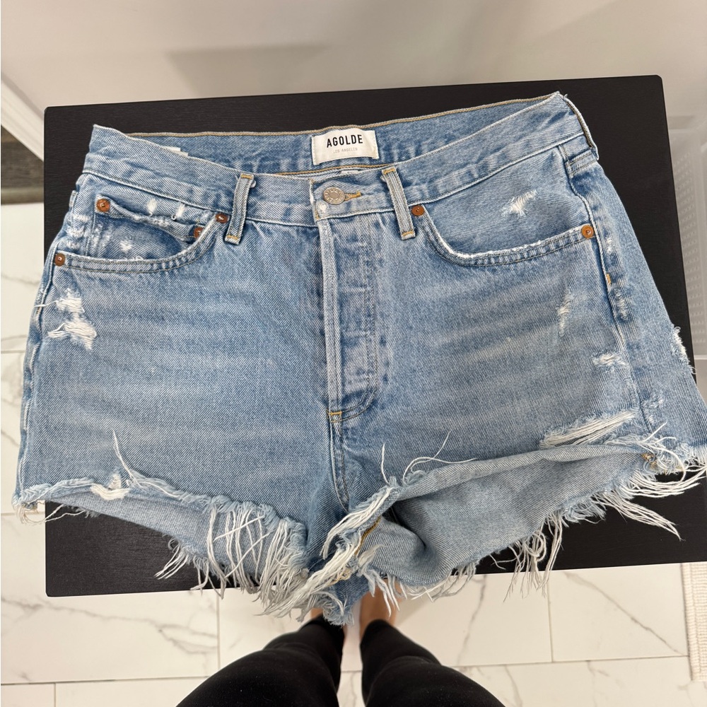 Agolde Parker Cut Off Denim Shorts - Size 27